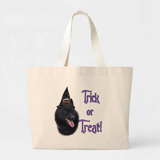 Schipperke Trick Large Tote Bag (Front)