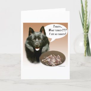 Schipperke Turkey Card
