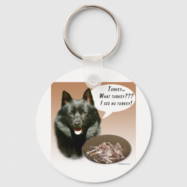 Schipperke Turkey Keychain (Front)
