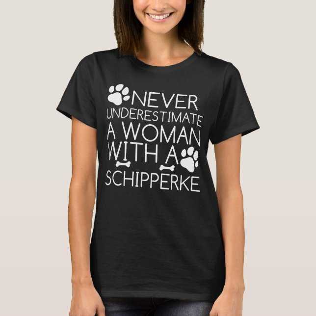 Schipperke Women Dog Lover Mistress Dogs T-Shirt (Front)
