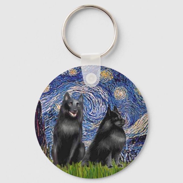 Schipperkees (two,5&amp;6) - Starry Night Keychain (Front)