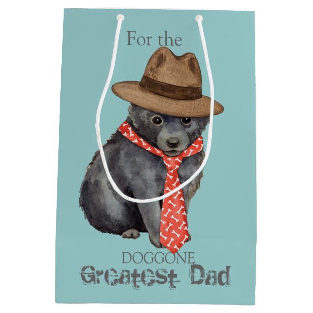 Schippperke Dad Medium Gift Bag (Back)