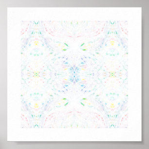 Schism Light Rainbow Abstract Watercolor Art Poster