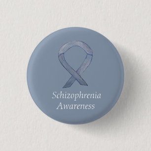 Schizophrenia Awareness Ribbon Custom Pins