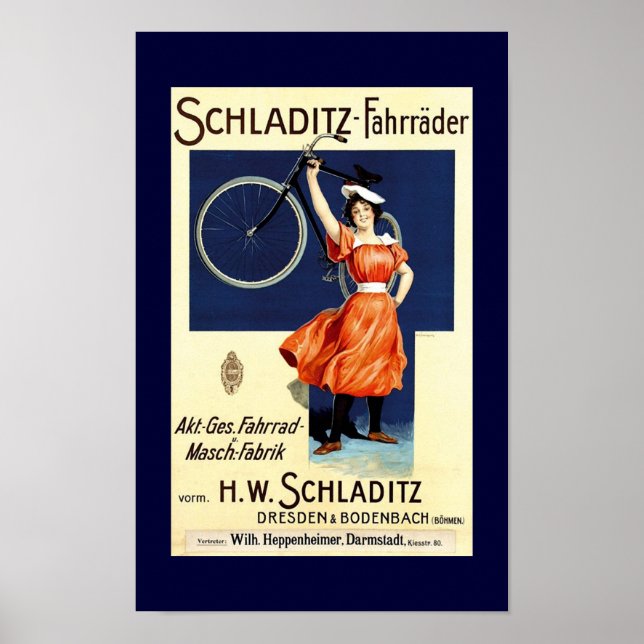 Schladitz-Fahräder Vintage Bicycle Poster (Front)