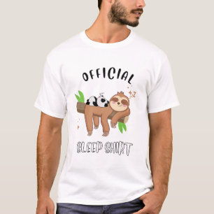 Schlafendes Paar Panda und Faultier T-Shirt