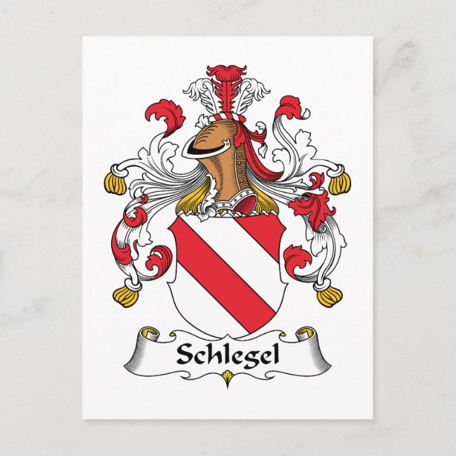 Schlegel Family Crest Postcard (Front)