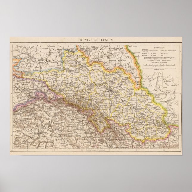 Schlesien Atlas Map Poster (Front)