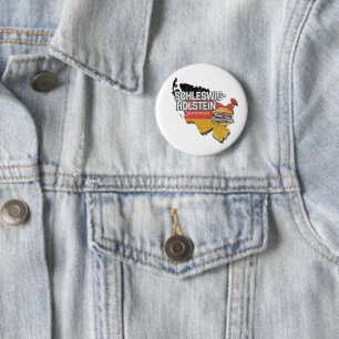 Schleswig-Holstein Germany Federal State Map 2 Inch Round Button