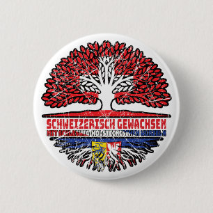 Schleswig-Holstein Schweizer Schweiz Baum 2 Inch Round Button