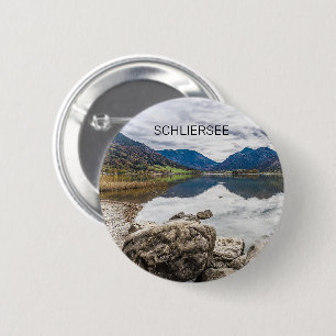 Schliersee Bavaria Lake Germany Panorama Souvenir 2 Inch Round Button