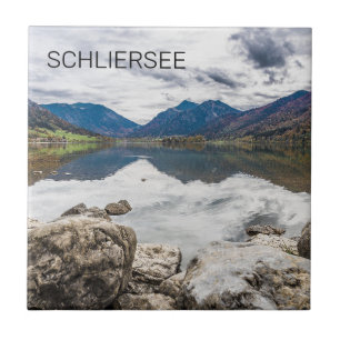 Schliersee Bavaria Lake Germany Panorama Souvenir Tile