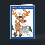Schlomo The Menorahed Reindeer Hanukkah Card<br><div class="desc">FINALLY, a Hanukkah Card that's both FUNNY and TENDER! BTW... can we PLEASE make up our "Tribal" minds about the proper spelling of "Menorah" (Mennorah?... Menorrah?... not to mention Hanukkah?... or is it Hannukah??... and let us not forget "CHANNUKAH"). 100% of ALL PROFITS are donated to The Breast Cancer Research...</div>