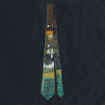 Schloss Kammer on the Attersee II By Gustav Klimt Tie<br><div class="desc">Schloss Kammer on the Attersee, II (1909) by Gustav Klimt is a vintage Victorian Era fine art symbolism painting. An exterior view of a castle (a former fortress). There are large trees growing in the gardens surrounding the home. Schloss Kammer is a castle surrounded by the water of Lake Attersee...</div>
