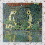 Schloss Kammer on the Attersee III By Gustav Klimt Jigsaw Puzzle<br><div class="desc">Schloss Kammer on the Attersee, III (1910) by Gustav Klimt is a vintage symbolism fine art Victorian Era painting. An exterior view of a castle. There are large trees growing in the gardens. The home (a former fortress) and trees are reflecting off the calm lake. Schloss Kammer is a castle...</div>