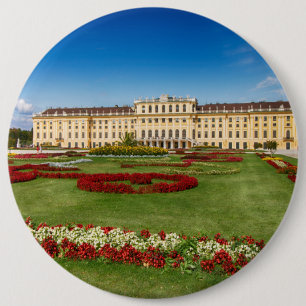 Schloss Schoenbrunn Vienna Austrria 6 Inch Round Button