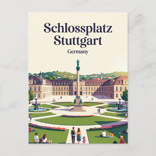 Schlossplatz Stuttgart Germany Postcard (Front)