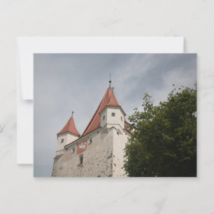 SCHLOSSTURM VON BURG HAAG IN OBERAYERN MIT BAUM POSTCARD