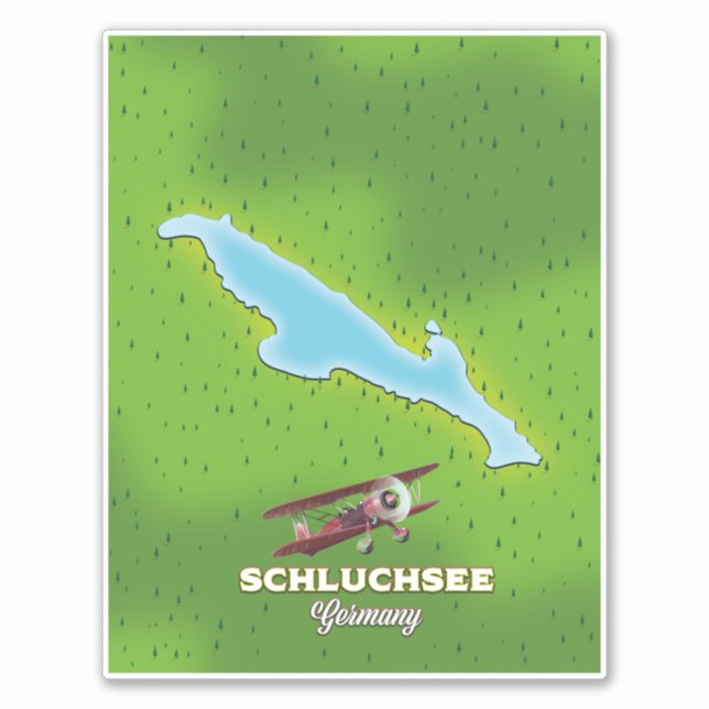 Schluchsee Germany map travel poster (Front)