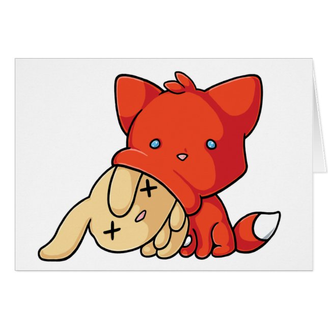 SCHLUP Fox Eating Rabbit (Front Horizontal)