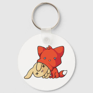 SCHLUP Fox Eating Rabbit Keychain