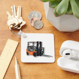 Schlüsselanhänger aus Metall mit Gabelstapler Keychain