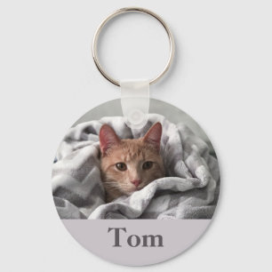 Schlüsselanhänger mit dem Foto deiner Katzen Keychain