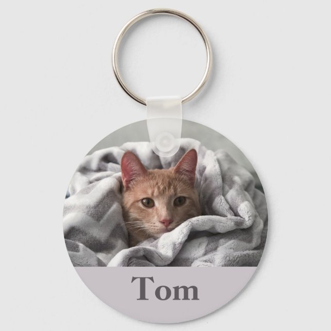 Schlüsselanhänger mit dem Foto deiner Katzen  Keychain (Front)