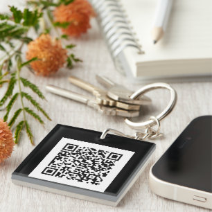 Schlüsselanhänger mit eigenem QR Code Keychain