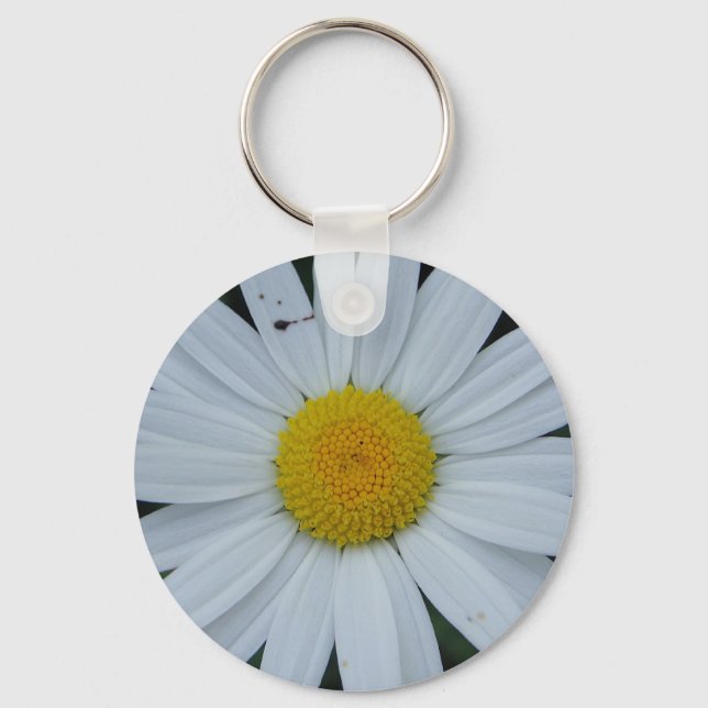 Schlüsselanhänger weisse Margeritenblüte Keychain (Front)