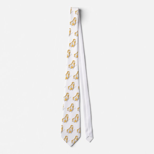 Schmetterling gelb butterfly yellow tie (Front)