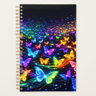 Schmetterling Notizblock neon Planner
