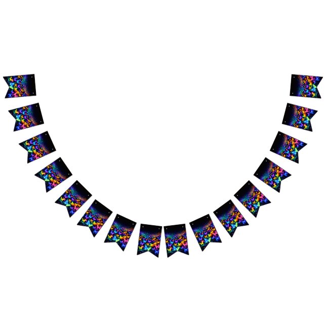 Schmetterlings wimpl in Neonfarben Bunting Flags (All)