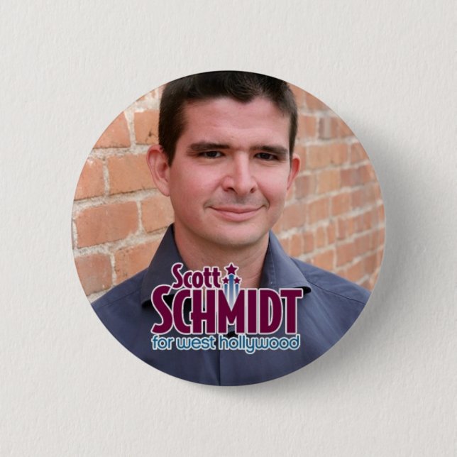 Schmidt for West Hollywood Photo Button (Front)