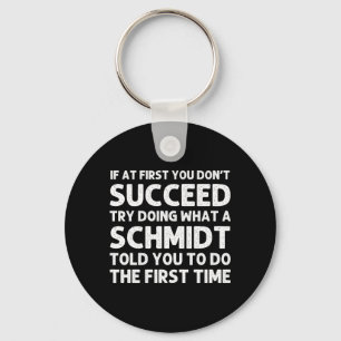 Schmidt Funny Surname Family Tree Birthday Reunion Keychain