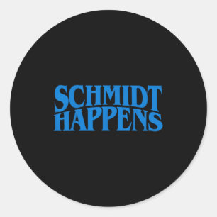 Schmidt Happens German Name Classic Round Sticker