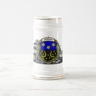 Schmidt (Saar-Rhine) Family Arms Beer Stein