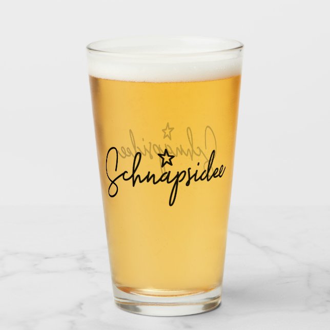 Schnapsidee, German Word, Booze Idea, German Glass (Back Filled)