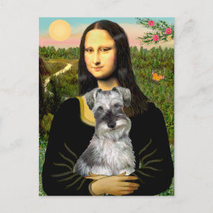 Schnauzer 1N - Mona Lisa Postcard