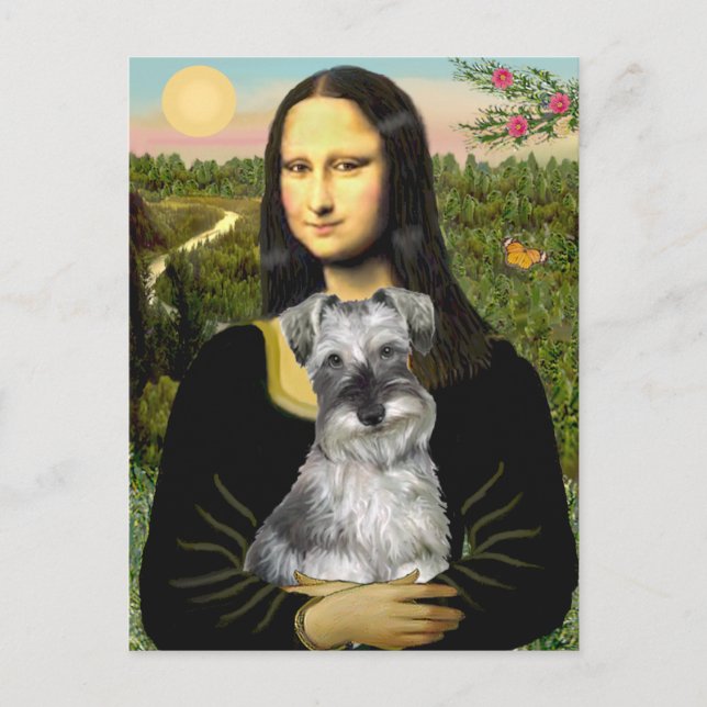 Schnauzer 1N - Mona Lisa Postcard (Front)