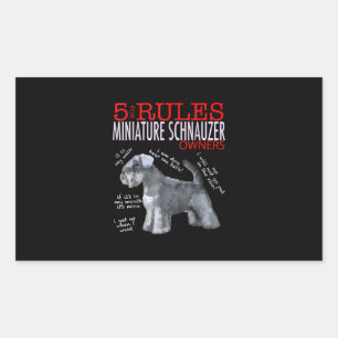 Schnauzer 5 Rules For Miniature Schnauzer Owners Sticker