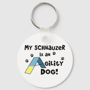 Schnauzer Agility Dog Keychain