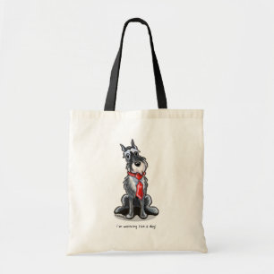 Schnauzer All Business Personalized Tote Bag