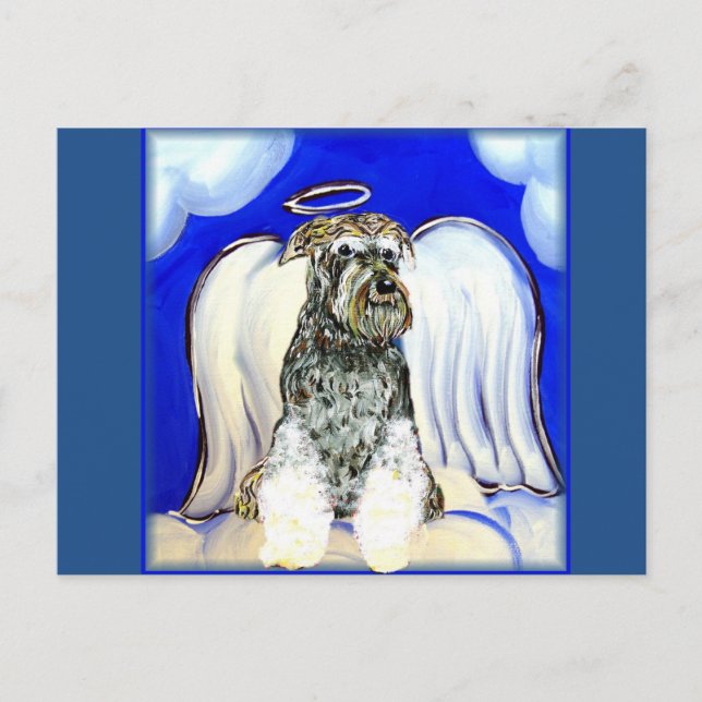 SCHNAUZER ANGEL POSTCARD (Front)