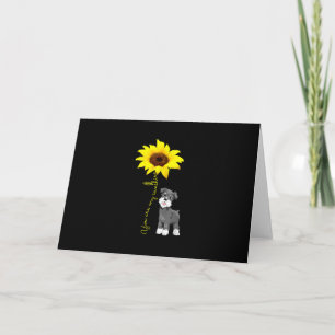 Schnauzer Are My Sunshine Sunflower Schnauzer Mom Holiday Card