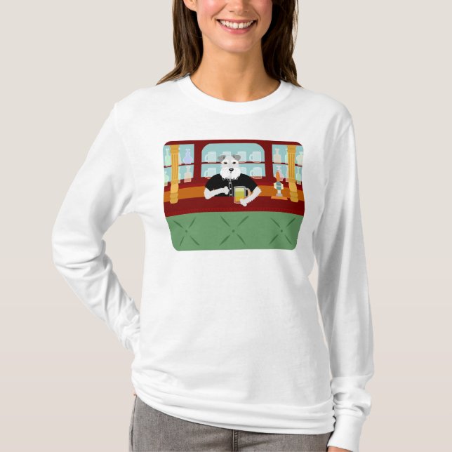 Schnauzer Beer Pub T-Shirt (Front)