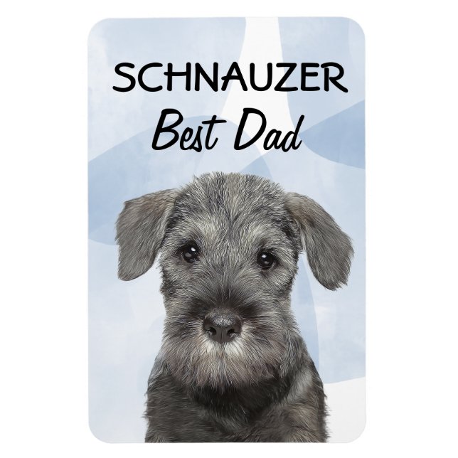 Schnauzer Best Dad Magnet (Vertical)