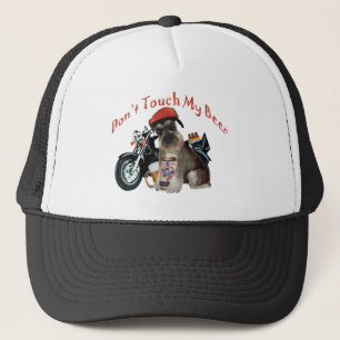 Schnauzer Biker Don't Touch My Beer Trucker Hat