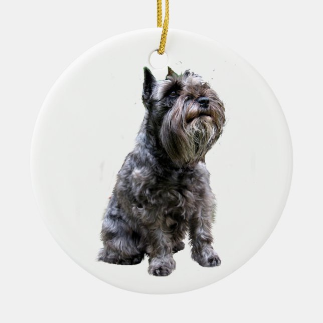 Schnauzer  - Black #1 Ceramic Ornament (Front)
