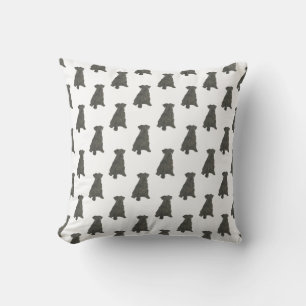 Schnauzer (Black) Throw Pillow